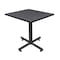 Kobe Square Tables > Breakroom Tables > Kobe Square & Round Tables, Wood, Metal Top, Grey TKB3030GY - alternate 1